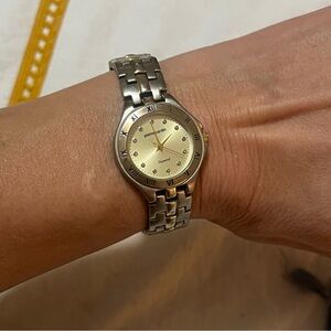 Pierre Cardin Silver-tone Diamond Womens Watch Vintage